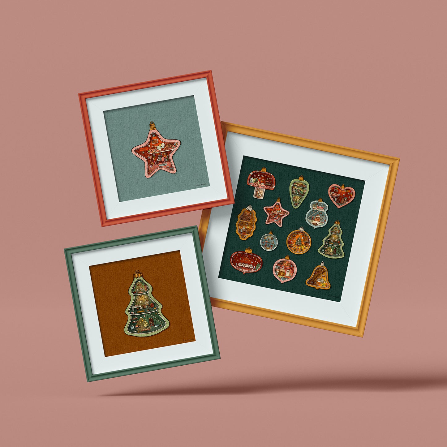 Tiny Christmas Craft Room print - 30 x 30 cm