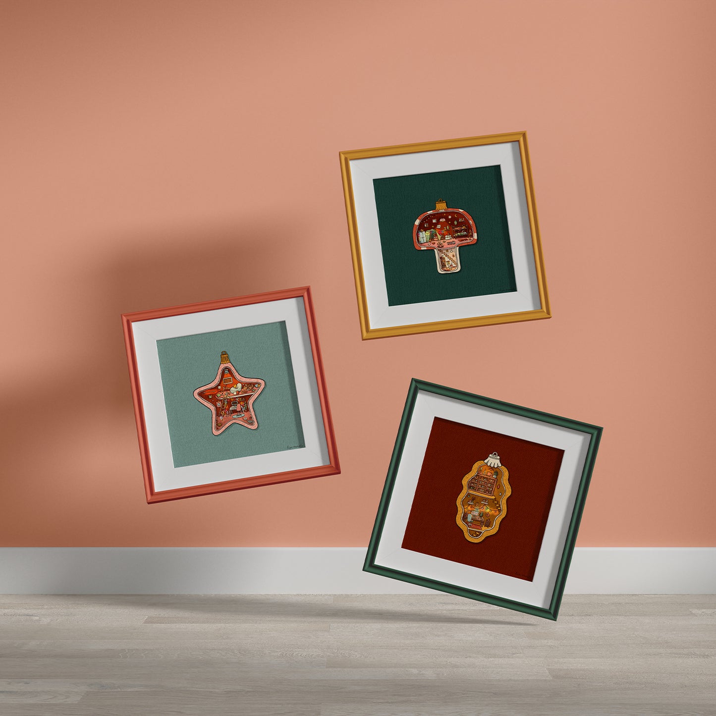 Tiny Christmas Kids Room print - 30 x 30 cm