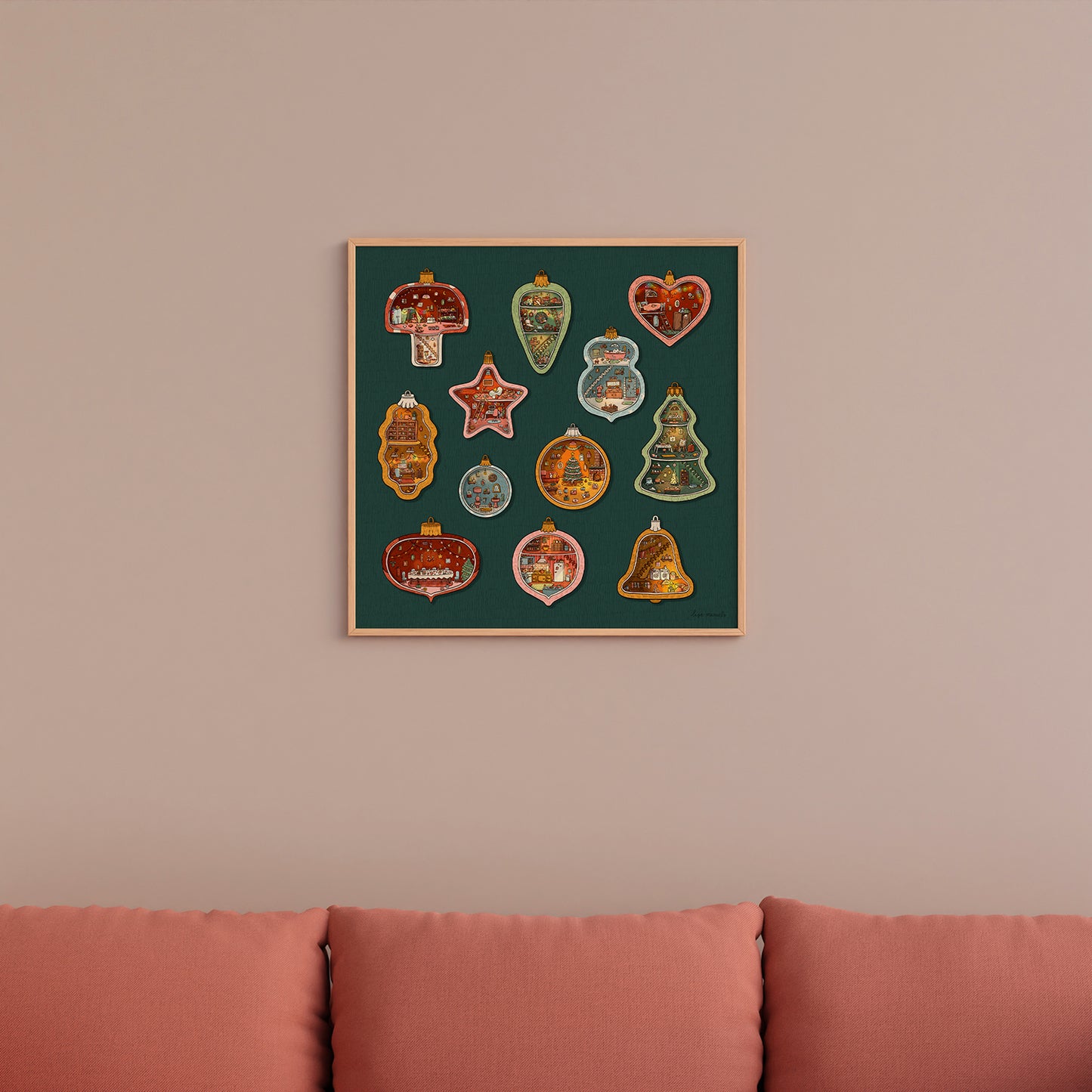 Merry Little Christmas Print - 40 x 40 cm