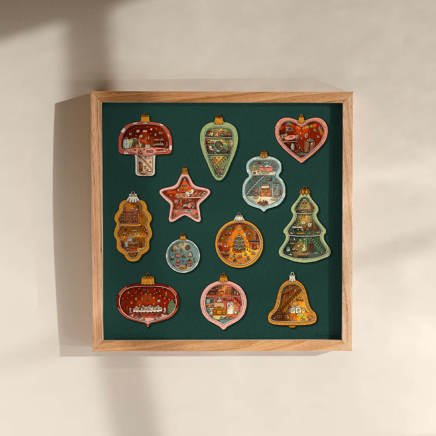 Merry Little Christmas Print - 40 x 40 cm