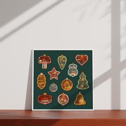 Merry Little Christmas Print - 40 x 40 cm