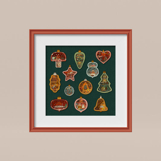 Merry Little Christmas Print - 40 x 40 cm