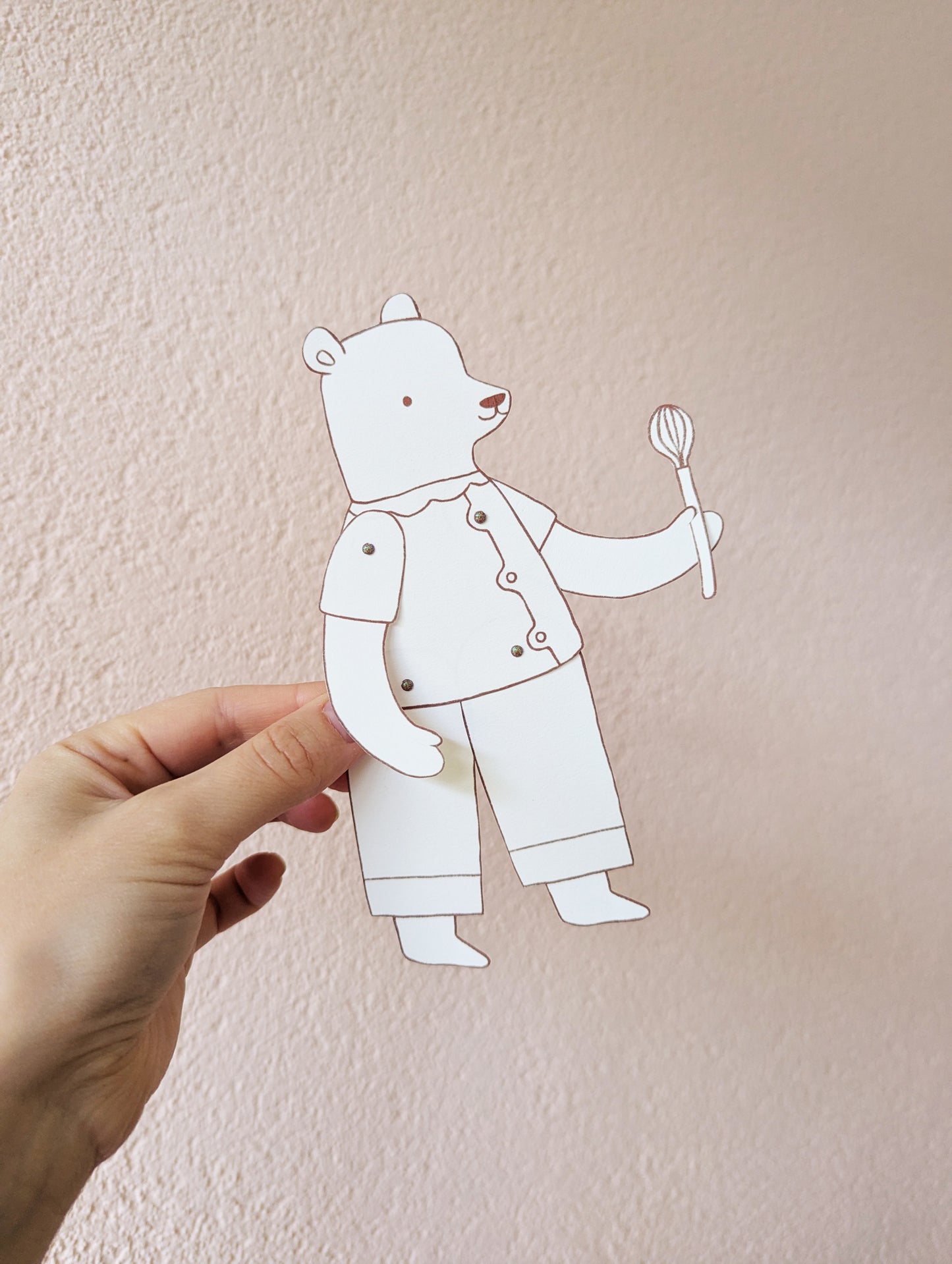 Bake with Bear Printable - Coloring Version