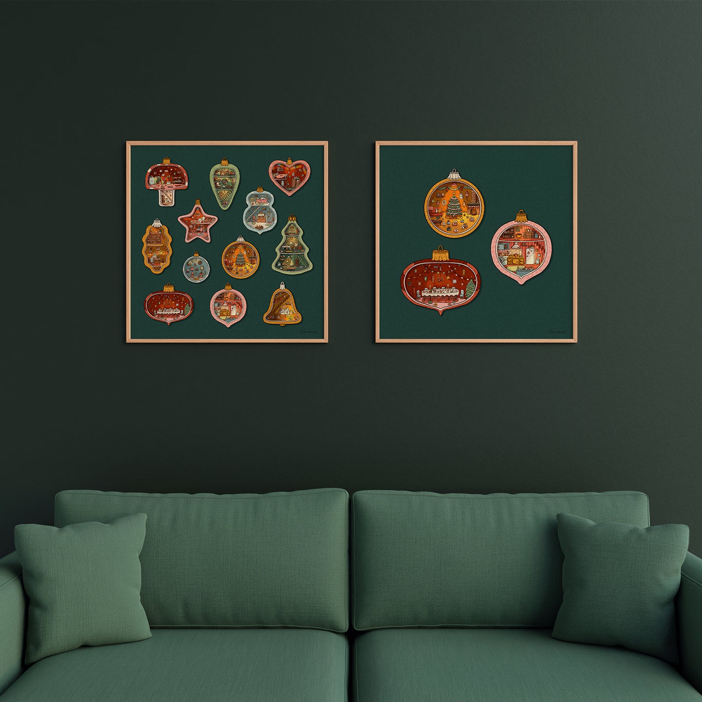 Cozy Tiny Christmas print - 40 x 40 cm