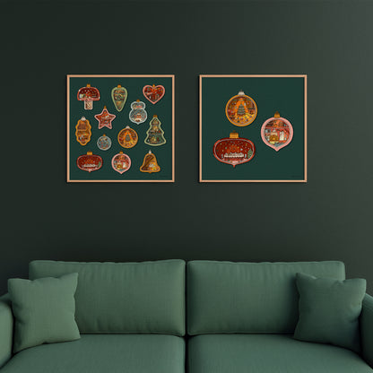 Cozy Tiny Christmas print - 40 x 40 cm