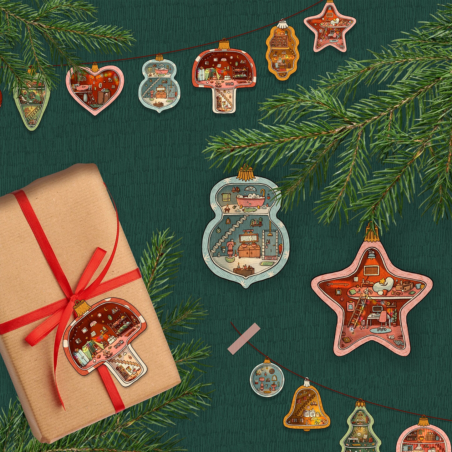 Merry Little Christmas Printable - Coloring page version