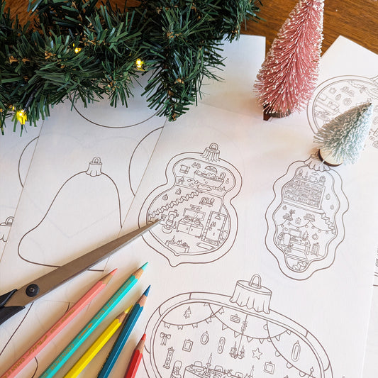 Merry Little Christmas Printable - Coloring page version