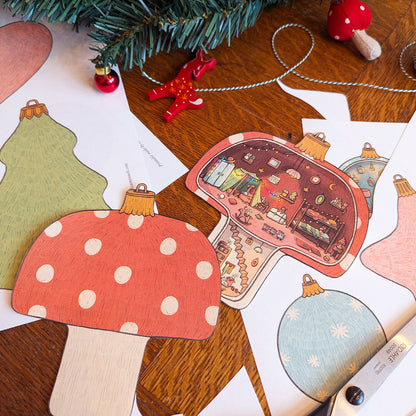Merry Little Christmas Printable - Coloring page version