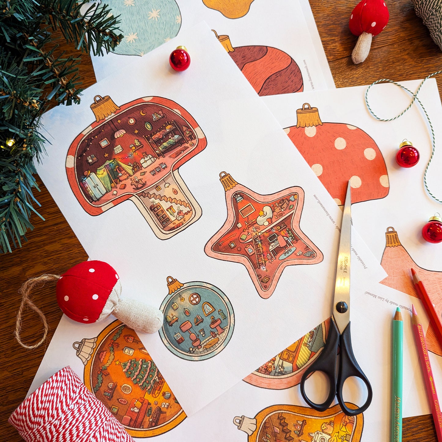 Merry Little Christmas Printable - Full color version