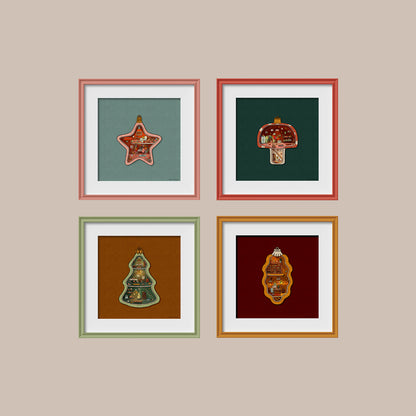 Tiny Christmas Kids Room print - 30 x 30 cm