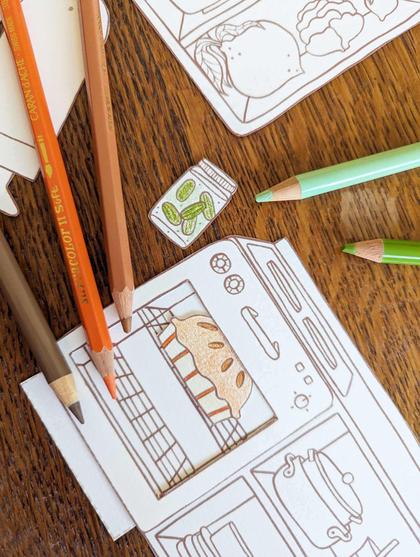 Bake with Bear Printable - Coloring Version