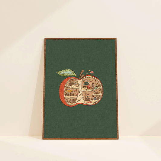 Tiny Apple Cottage print - A4