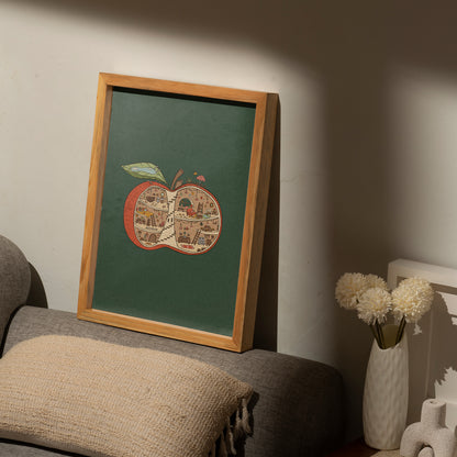 Tiny Apple Cottage print - A4