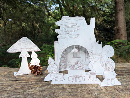 My Fall Friends Printable - Coloring Version