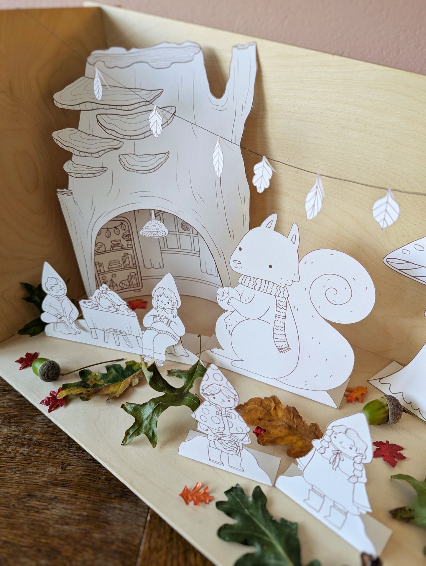 My Fall Friends Printable - Coloring Version