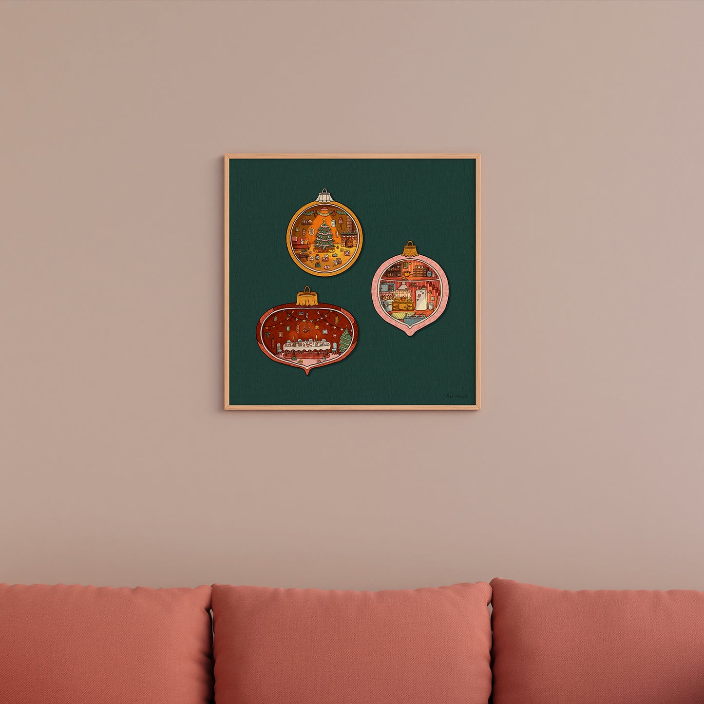 Cozy Tiny Christmas print - 40 x 40 cm