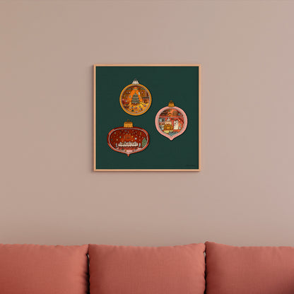 Cozy Tiny Christmas print - 40 x 40 cm