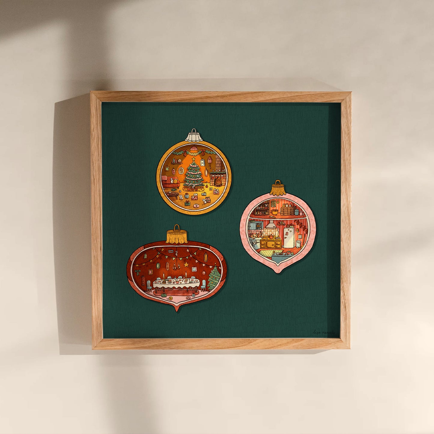 Cozy Tiny Christmas print - 40 x 40 cm