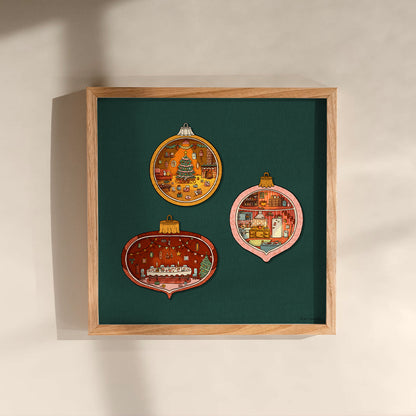 Cozy Tiny Christmas print - 40 x 40 cm
