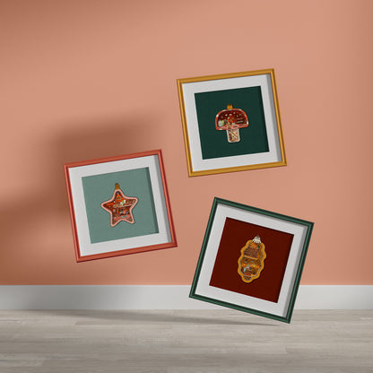 Tiny Christmas Home Office print - 30 x 30 cm