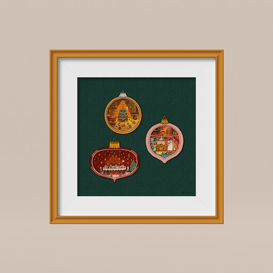 Cozy Tiny Christmas print - 40 x 40 cm