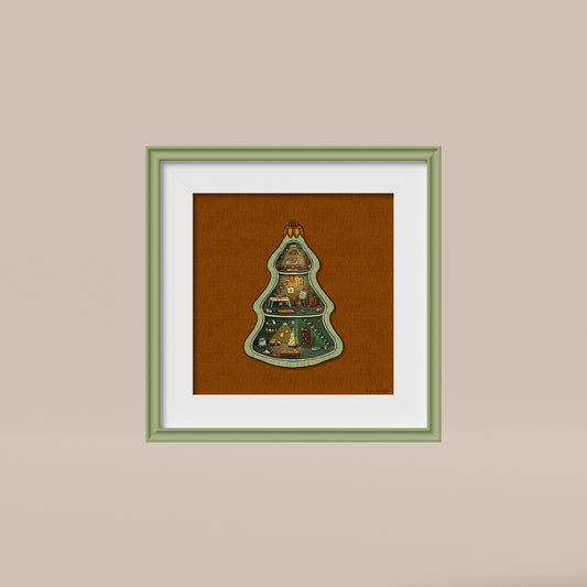 Tiny Christmas Craft Room print - 30 x 30 cm