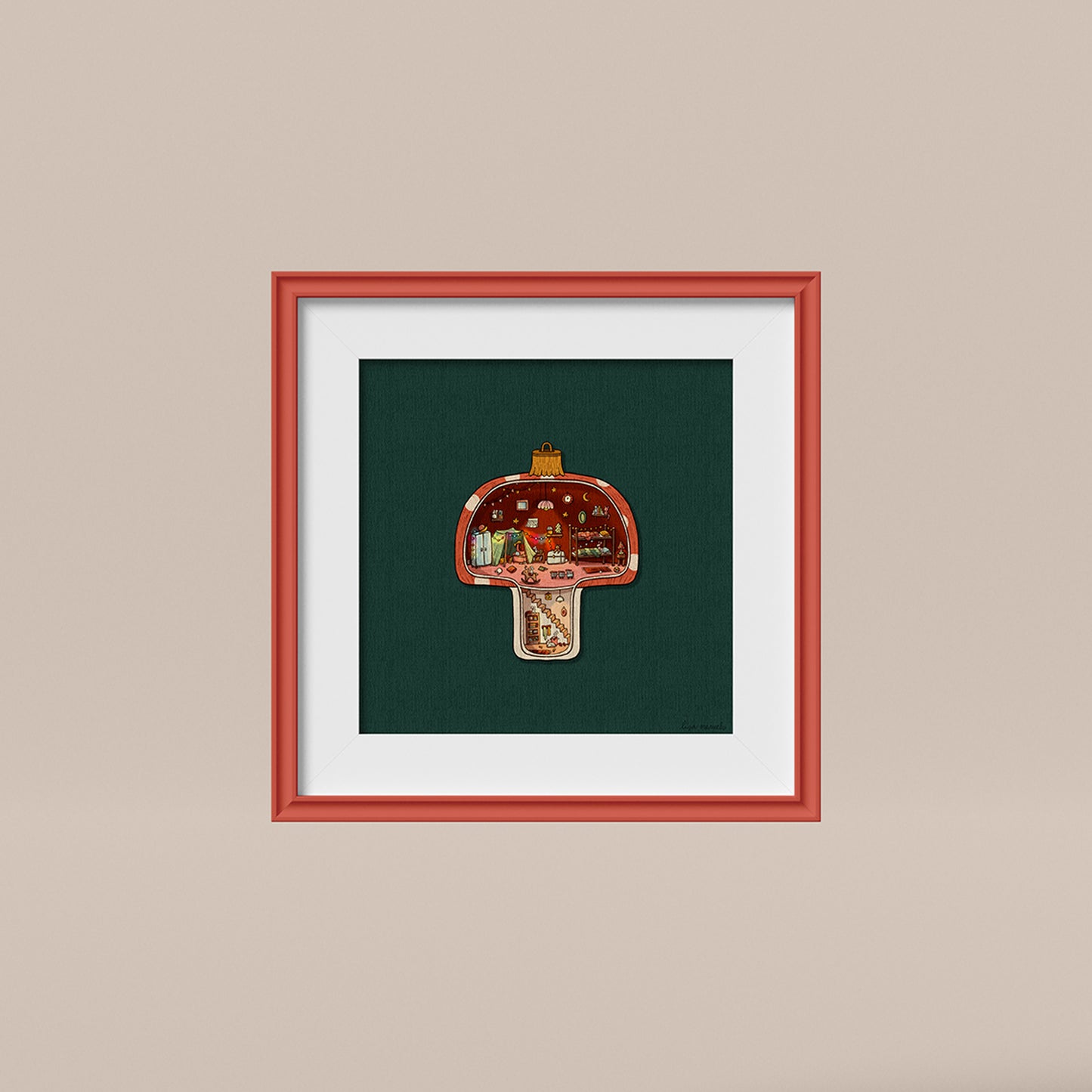 Tiny Christmas Kids Room print - 30 x 30 cm