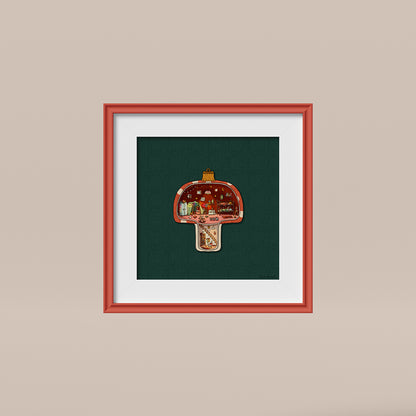 Tiny Christmas Kids Room print - 30 x 30 cm