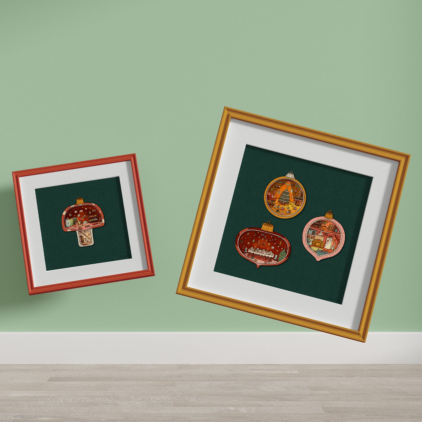 Tiny Christmas Kids Room print - 30 x 30 cm
